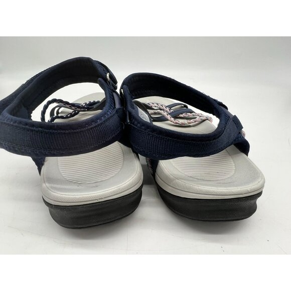 MEGNYA Strappy Sandals Womens 39/8.5 Navy Casual Walking Braided Comfort - Picture 12 of 15